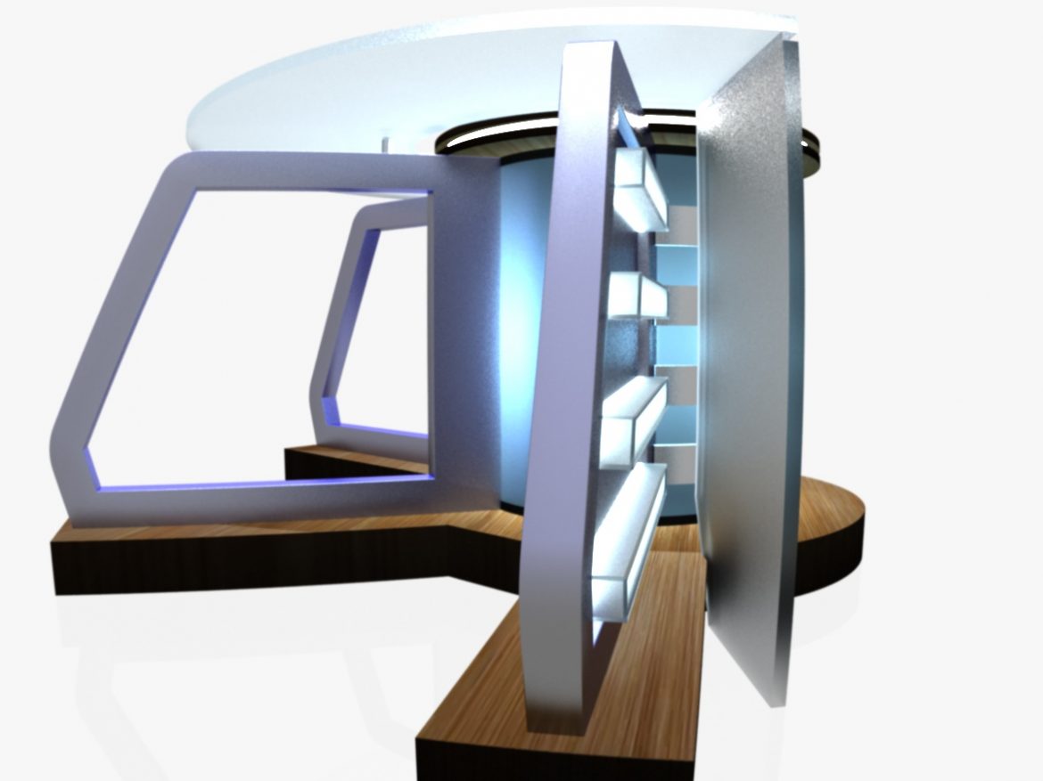 virtual tv studio news desk 8 3d model 3ds max dxf fbx  obj 223509