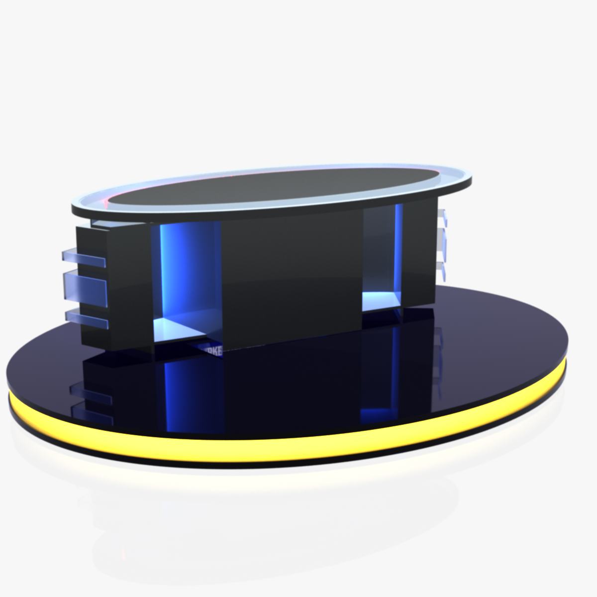 Virtual Tv Studio News Desk 12 3D Model | FlatPyramid