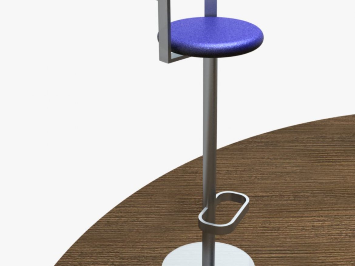 virtual tv studio news podium desk chair imac27 ip 3d model max dxf fbx obj 223597