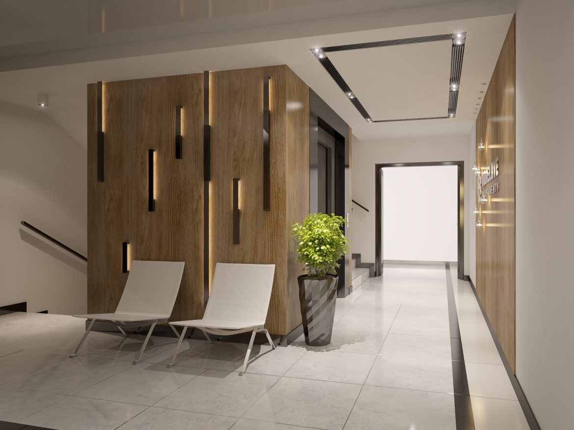 interior design of apartments building entrance ha 3d model 3ds max fbx c4d obj 223703