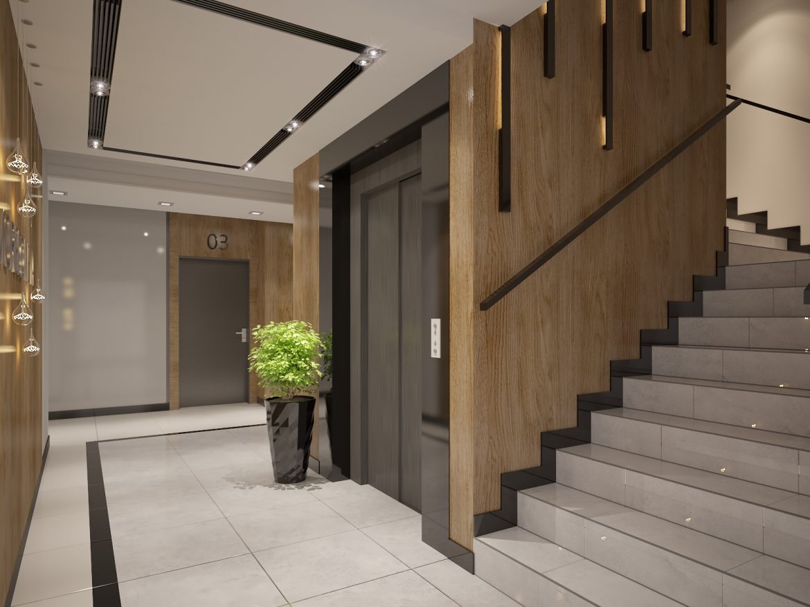 interior design of apartments building entrance ha 3d model 3ds max fbx c4d obj 223704