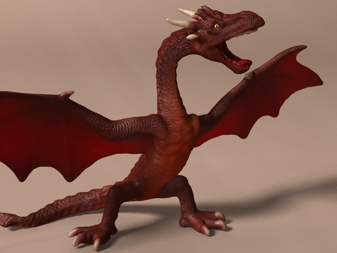 red dragon rigged 3d model max fbx  obj 224256