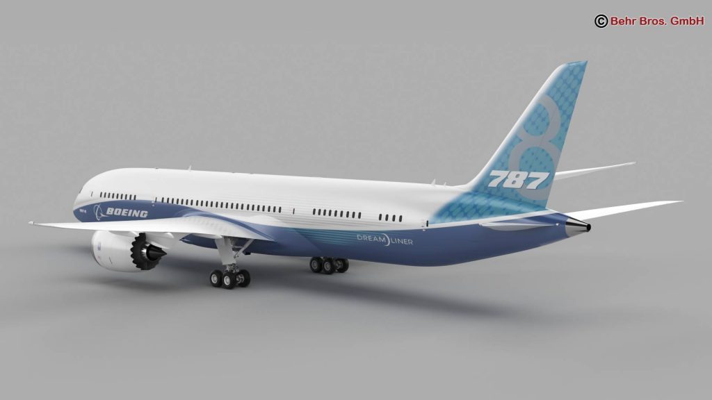 Boeing 787-8 3D Model - FlatPyramid