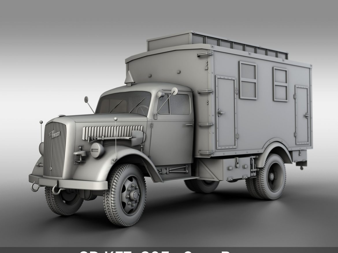 opel blitz – 3t truck with ec koffer 3d model 3ds fbx c4d lwo obj 251575