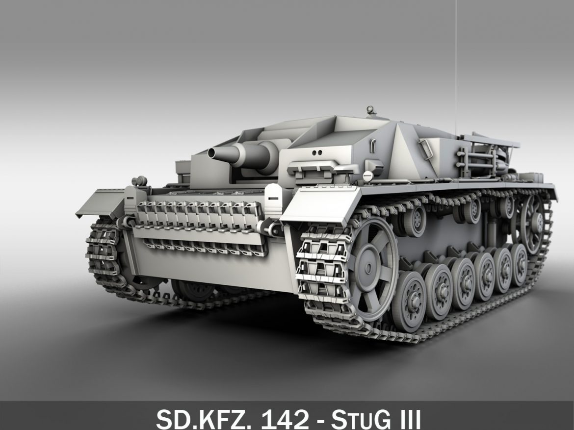sdkfz. 142 – stug 3 – ausf.d 3d model 3ds fbx c4d lwo obj 251608