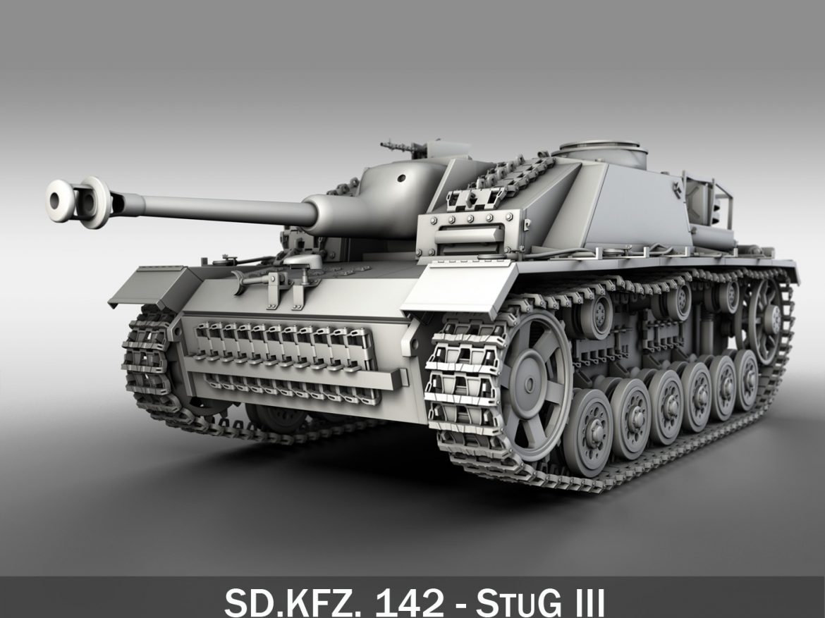 sdkfz 142 – stug iii – ausf. g – mid production 3d model 3ds fbx c4d obj 251619