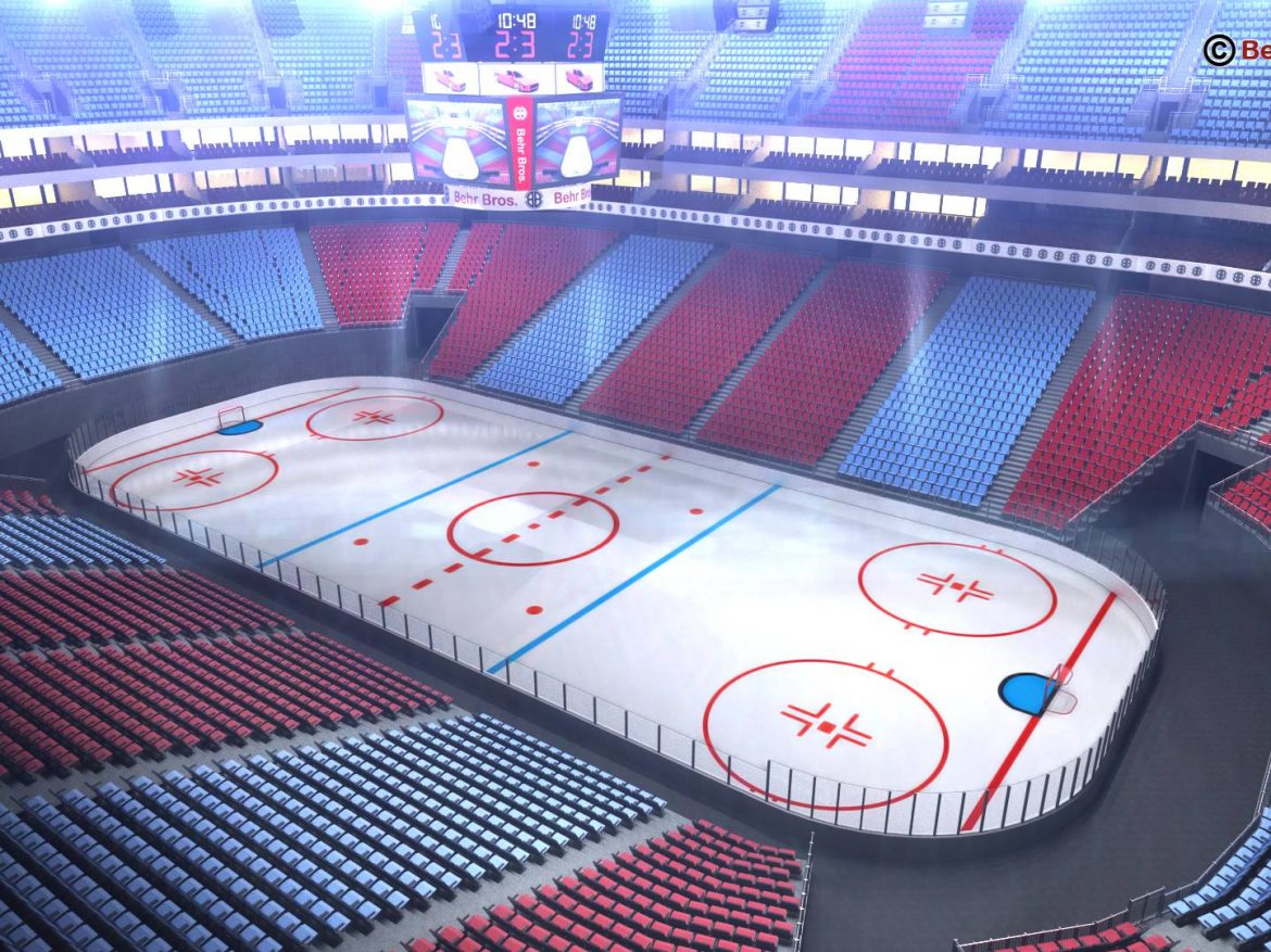 ice hockey arena v2 3d model 3ds max fbx c4d lwo ma mb obj 251653