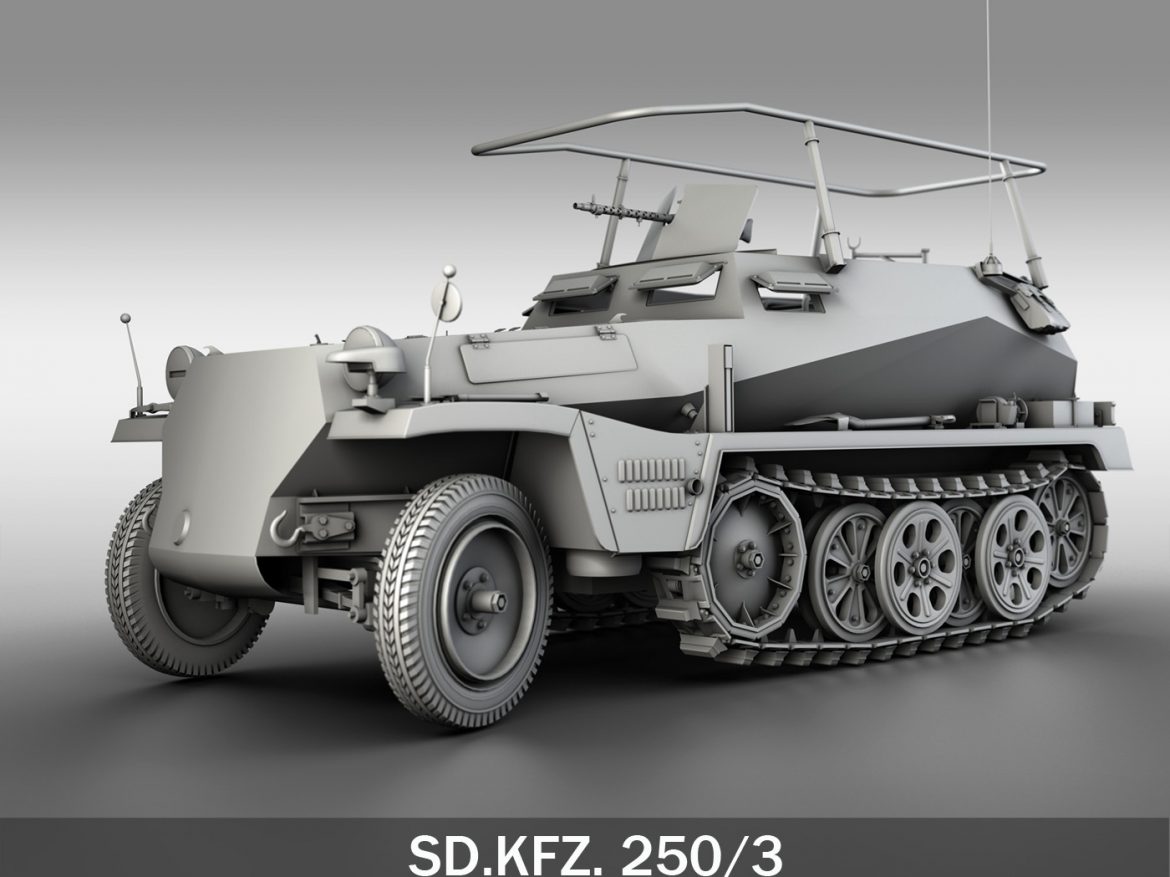sdkfz 250 – command halftrack 3d model 3ds fbx c4d lwo obj 251669