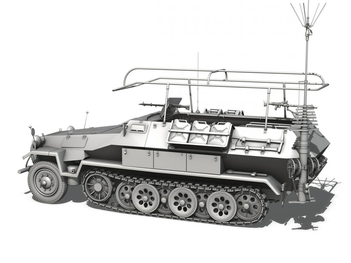 sdkfz 251 ausf.b – communications vehicle 3d model 3ds fbx c4d lwo obj 251694