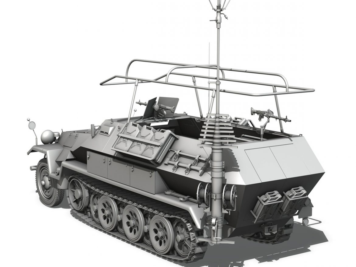 sdkfz 251 ausf.b – communications vehicle 3d model 3ds fbx c4d lwo obj 251695