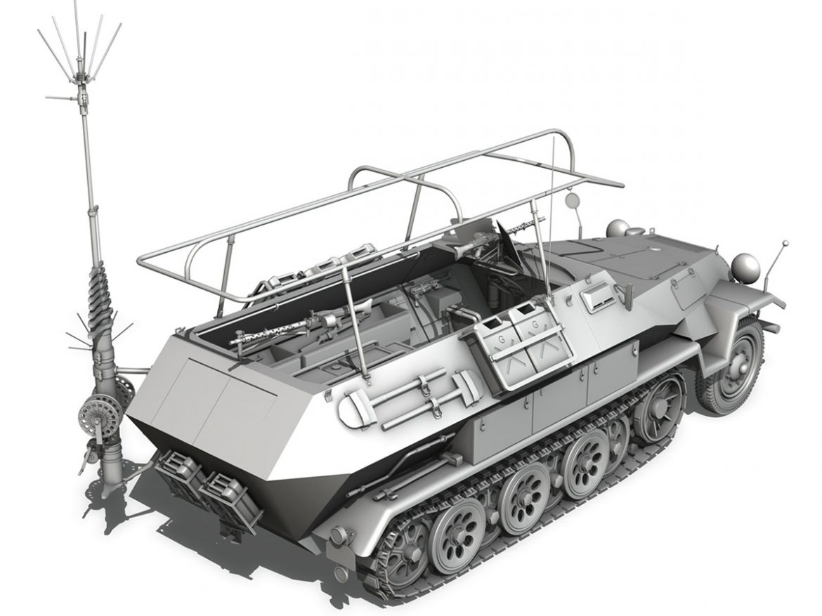 sdkfz 251 ausf.b – communications vehicle 3d model 3ds fbx c4d lwo obj 251696
