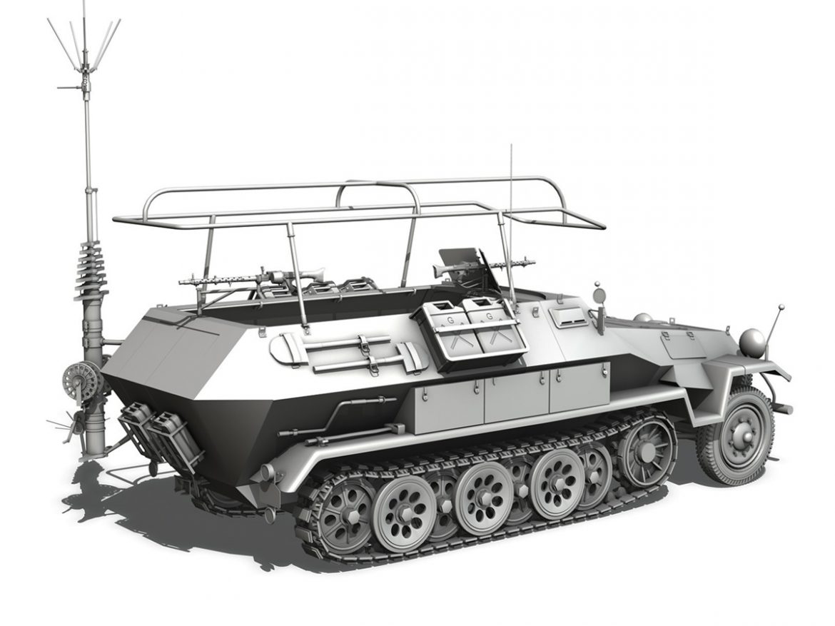 sdkfz 251 ausf.b – communications vehicle 3d model 3ds fbx c4d lwo obj 251697