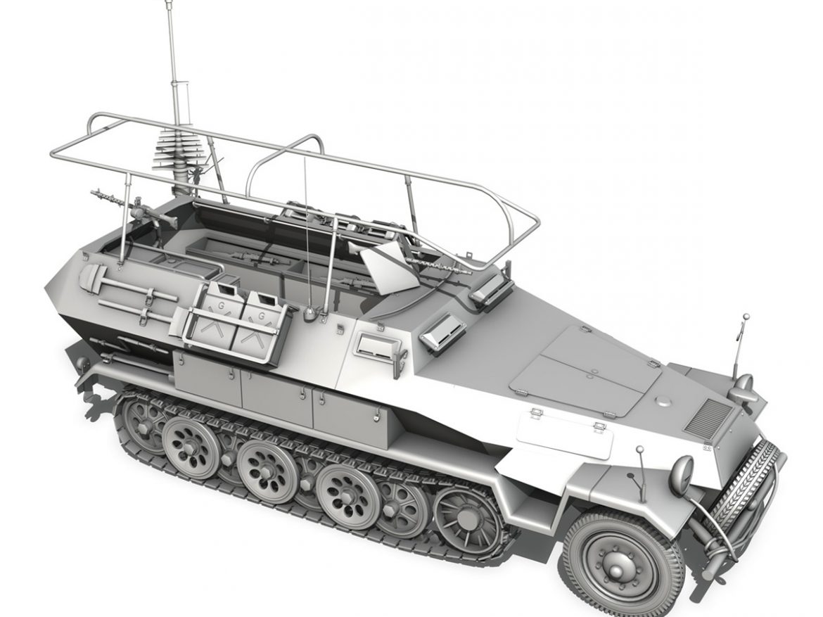 sdkfz 251 ausf.b – communications vehicle 3d model 3ds fbx c4d lwo obj 251698
