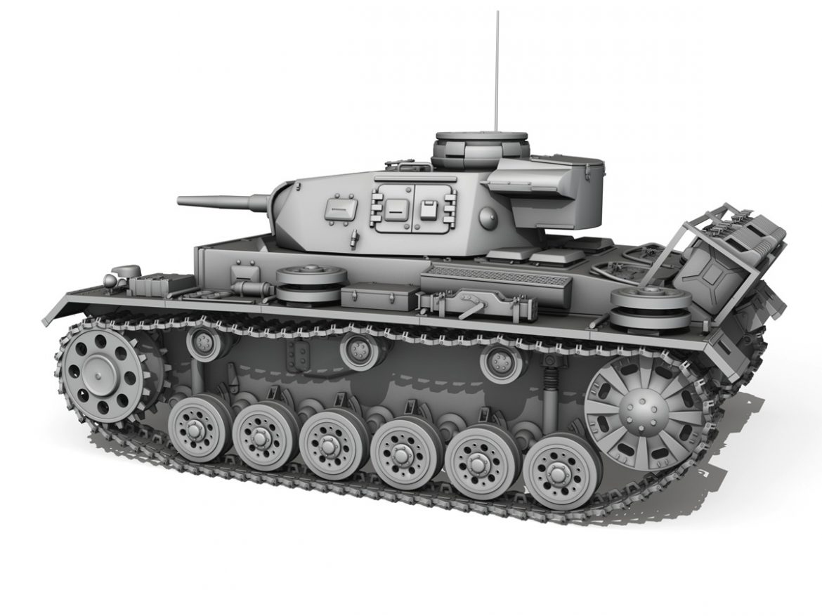 pzkpfw iii – panzer 3 – ausf.g 3d model 3ds fbx c4d lwo obj 251770