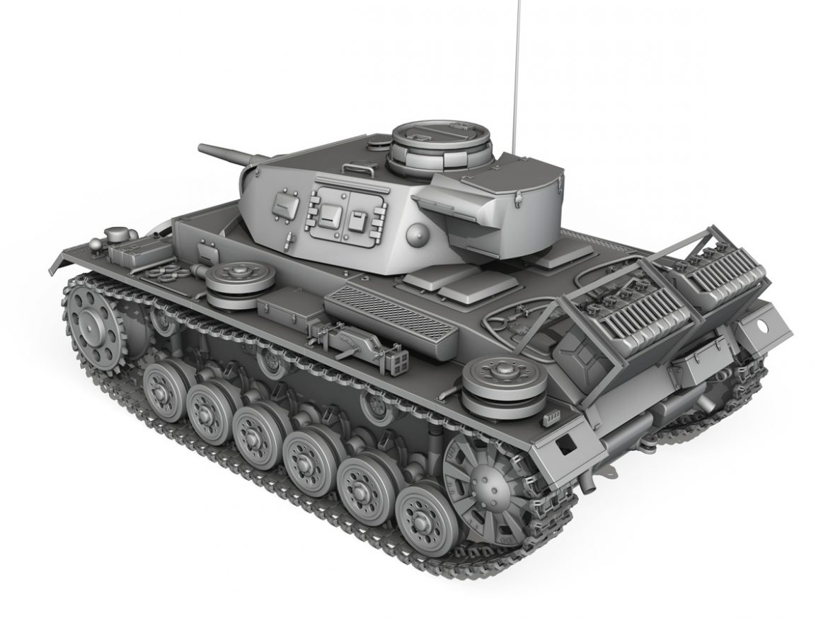 pzkpfw iii – panzer 3 – ausf.g 3d model 3ds fbx c4d lwo obj 251771