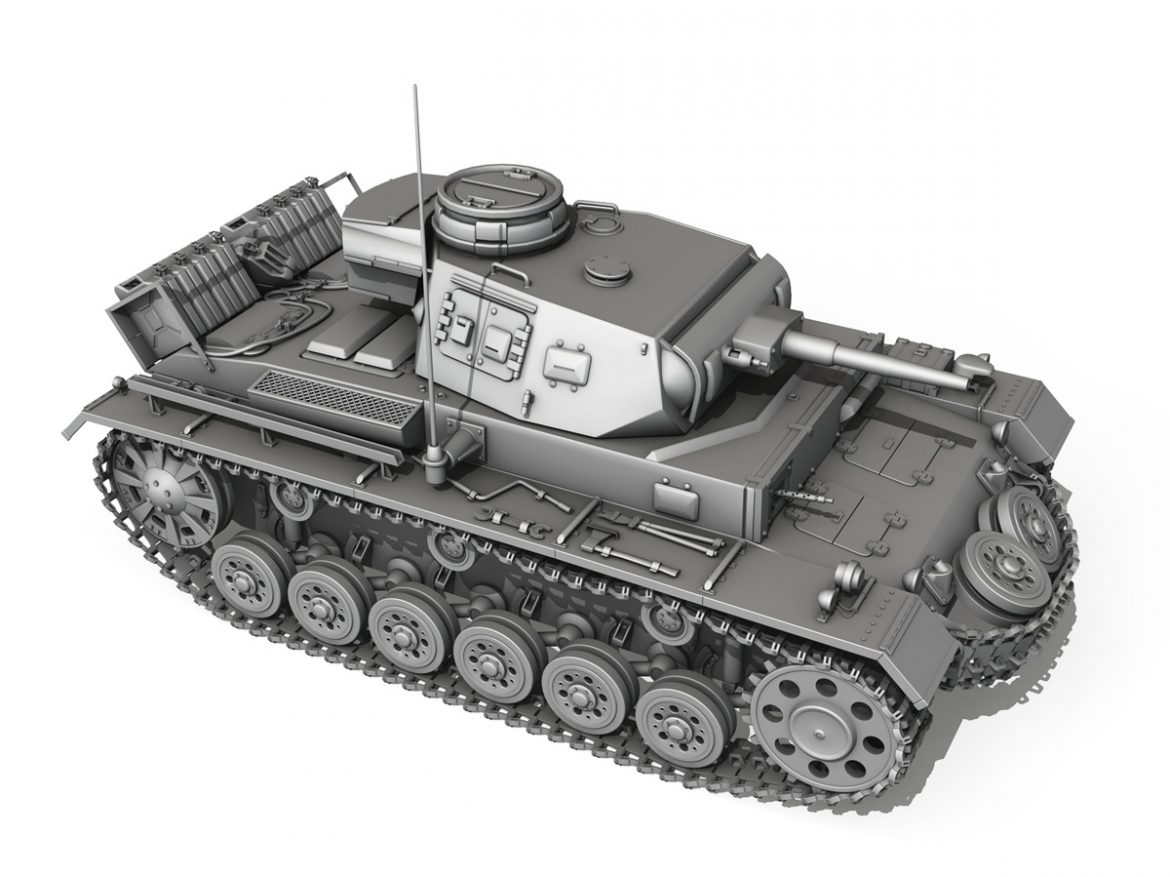 pzkpfw iii – panzer 3 – ausf.g 3d model 3ds fbx c4d lwo obj 251773