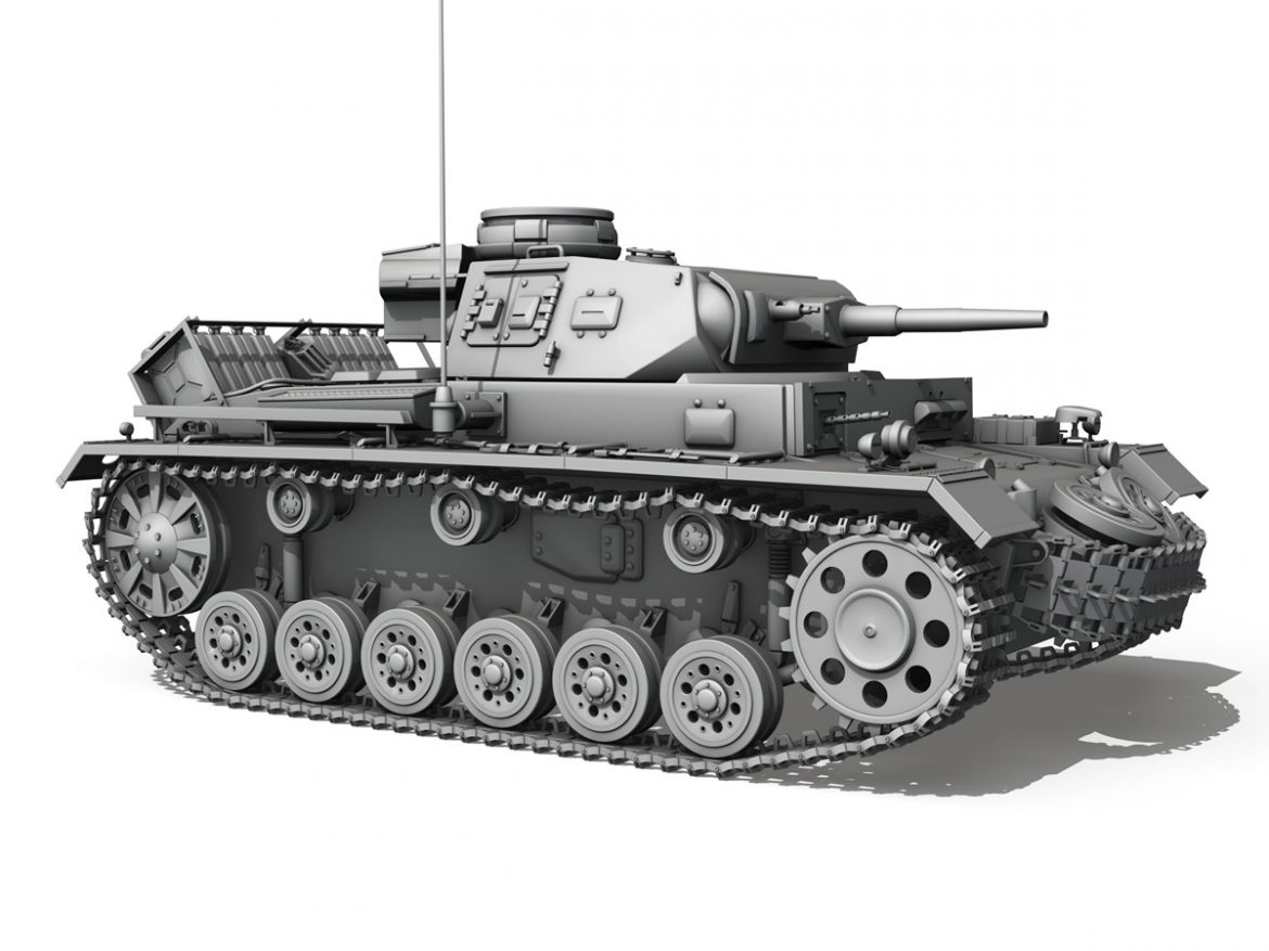 pzkpfw iii – panzer 3 – ausf.g 3d model 3ds fbx c4d lwo obj 251774