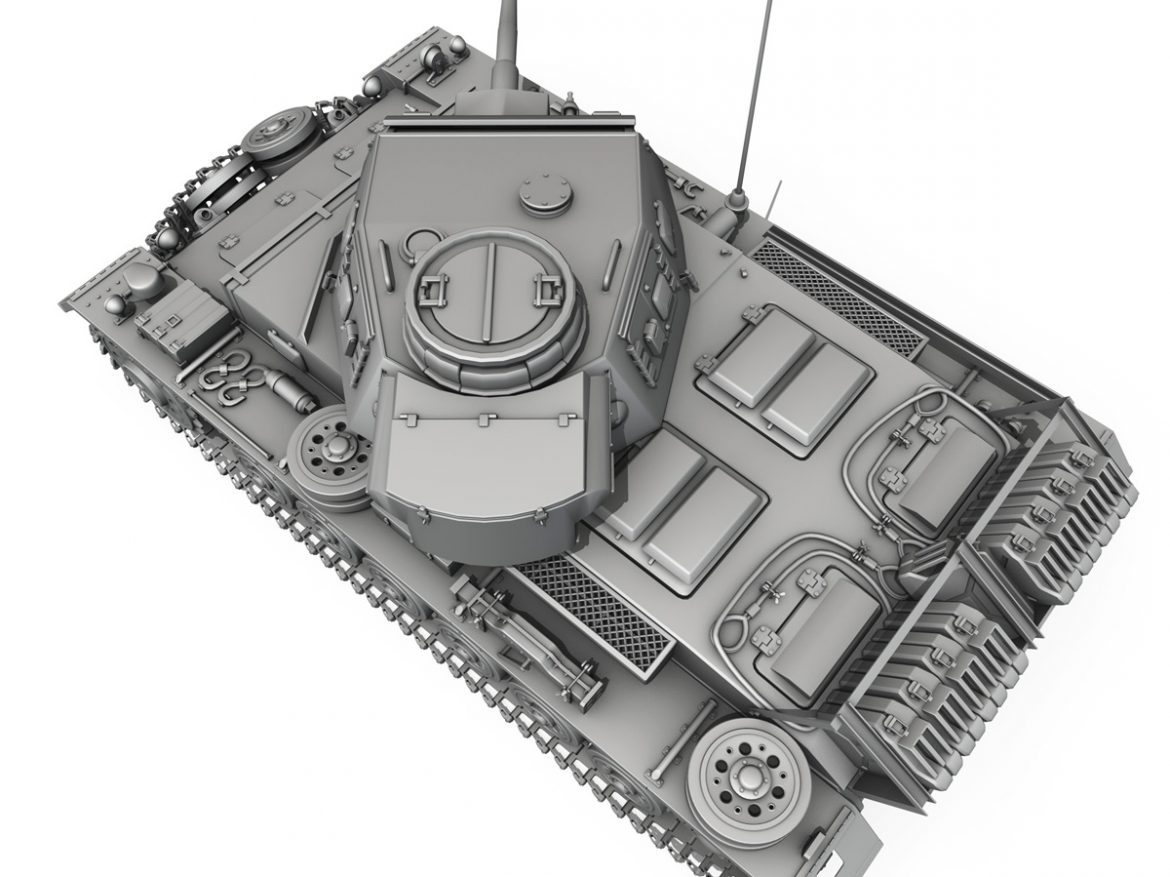 pzkpfw iii – panzer 3 – ausf.g 3d model 3ds fbx c4d lwo obj 251775
