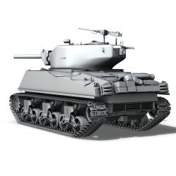 M4A3E2 - Sherman Jumbo 3D Model - FlatPyramid