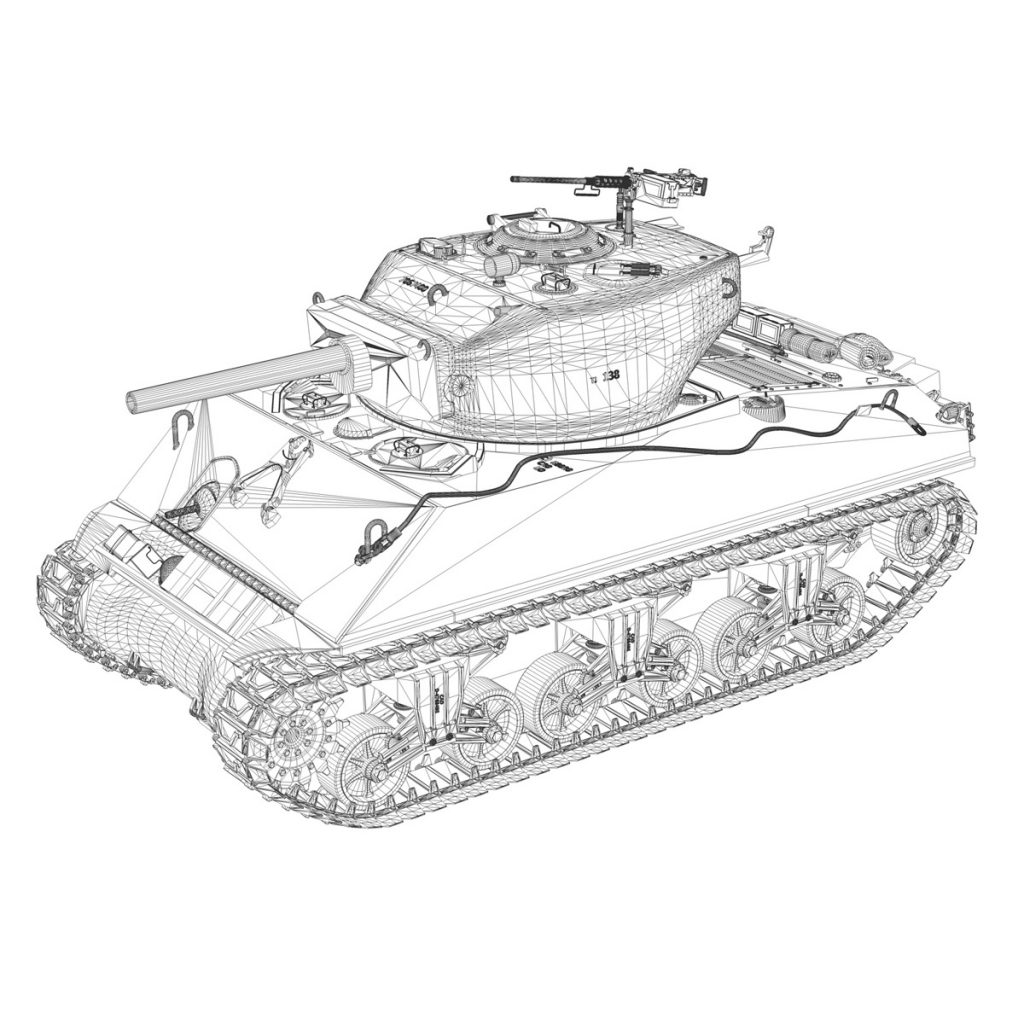 M4A3E2 - Sherman Jumbo 3D Model - FlatPyramid