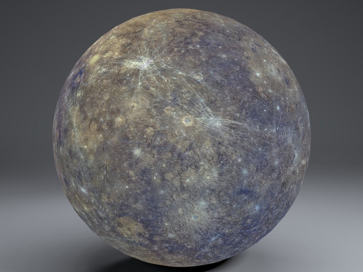 mercury 4k globe 3d model 3ds fbx blend dae obj 252188