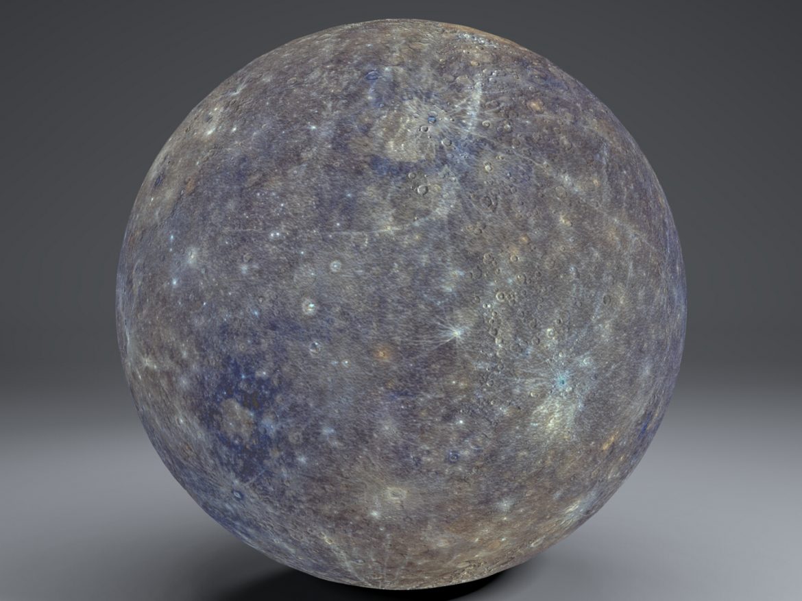 mercury 4k globe 3d model 3ds fbx blend dae obj 252192