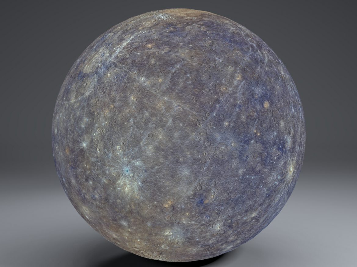 mercury 4k globe 3d model 3ds fbx blend dae obj 252193