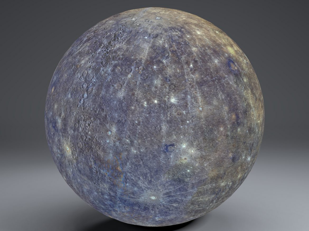mercury 4k globe 3d model 3ds fbx blend dae obj 252195