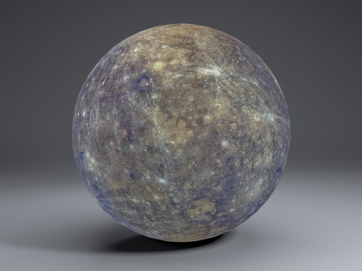 mercury 4k globe 3d model 3ds fbx blend dae obj 252197