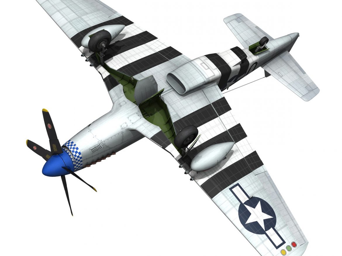 north american p-51d mustang – grim reaper 3d model fbx c4d lwo obj 252229