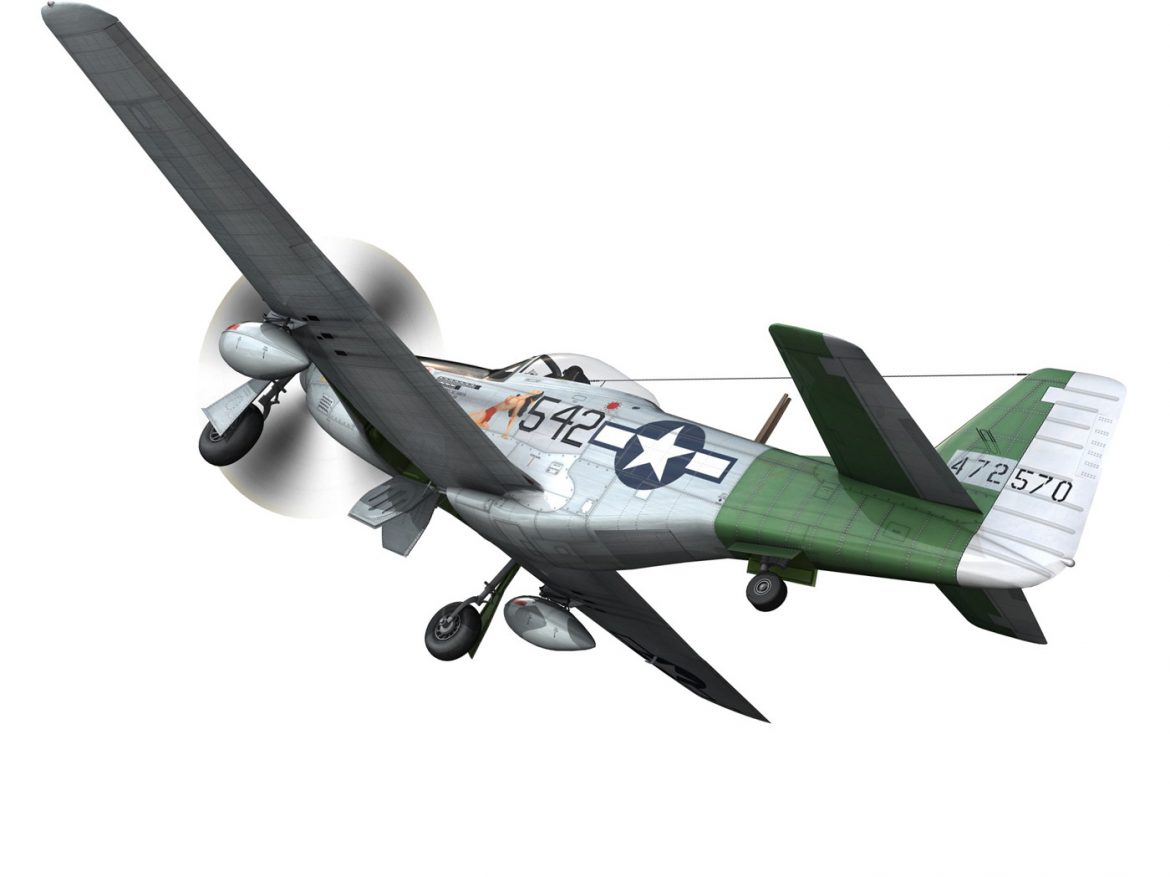 north american p-51d mustang – fighting lady 3d model 3ds fbx c4d lwo obj 252236
