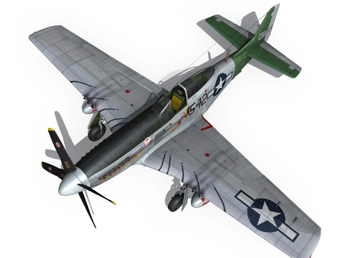 north american p-51d mustang – fighting lady 3d model 3ds fbx c4d lwo obj 252239