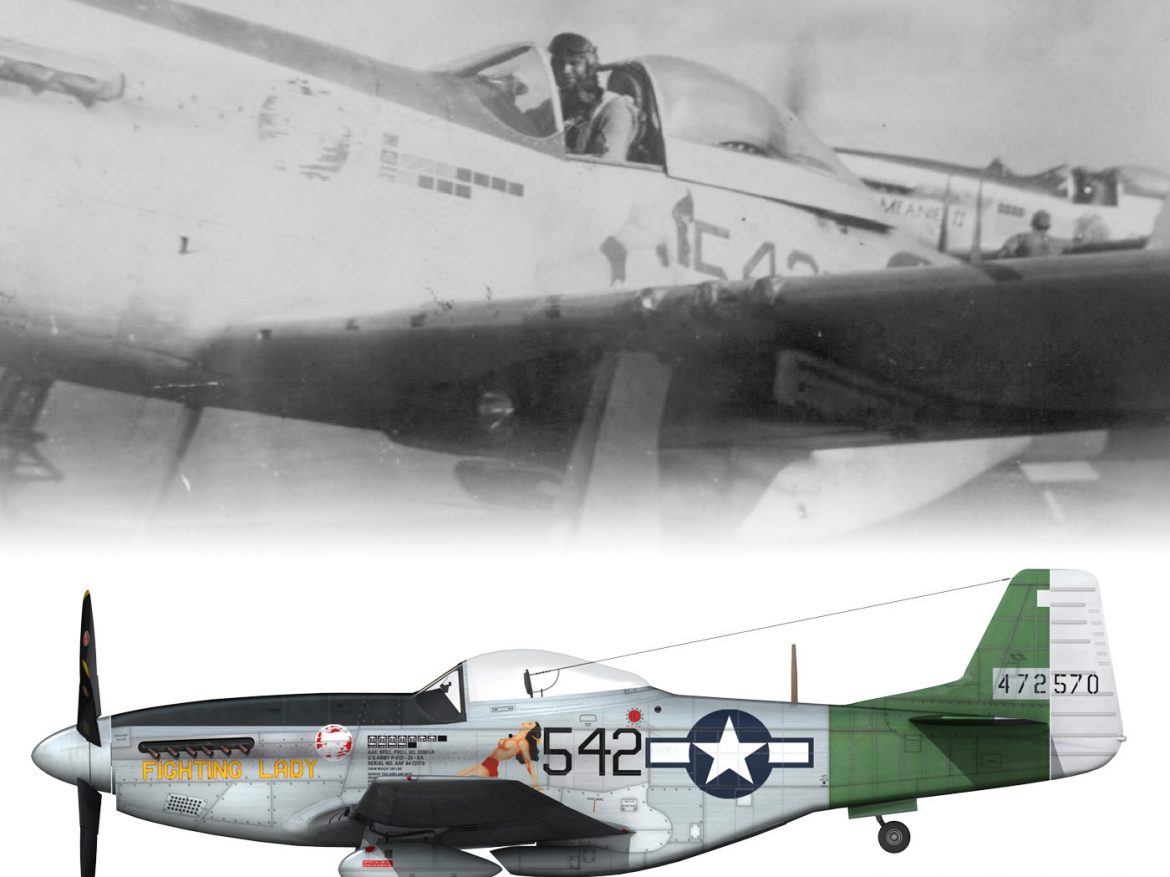 north american p-51d mustang – fighting lady 3d model 3ds fbx c4d lwo obj 252241