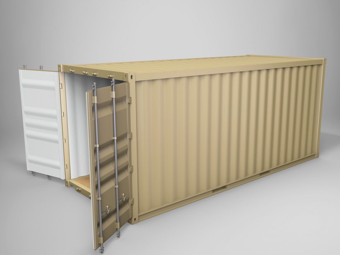 20ft shipping container 3d model 3ds fbx c4d lwo obj 252255