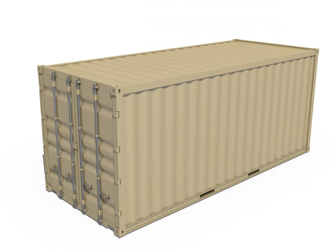 20ft shipping container 3d model 3ds fbx c4d lwo obj 252256