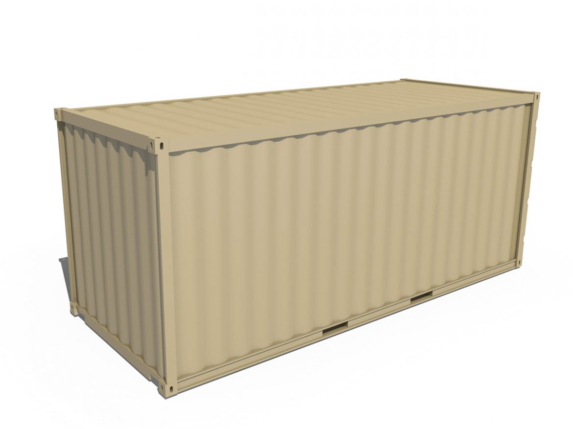 20ft shipping container 3d model 3ds fbx c4d lwo obj 252258