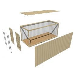 20ft Shipping Container 3D Model - FlatPyramid