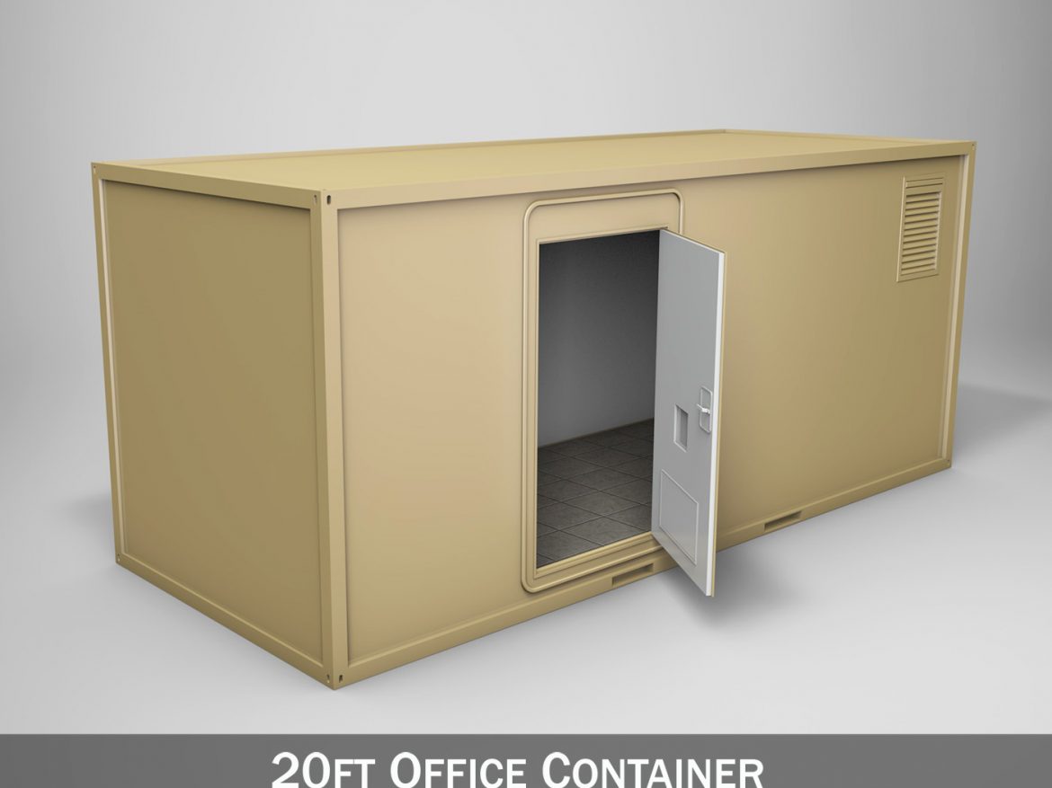 20ft office container version one 3d model 3ds fbx c4d lwo obj 252264