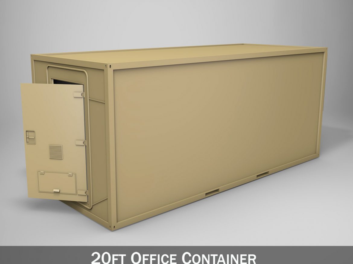 20ft office container version two 3d model 3ds fbx c4d lwo obj 252273