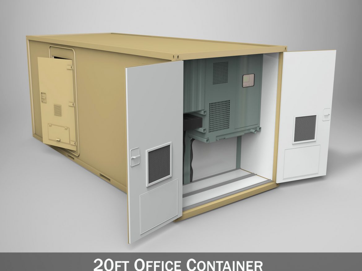 20ft office container version three 3d model 3ds fbx c4d lwo obj 252282