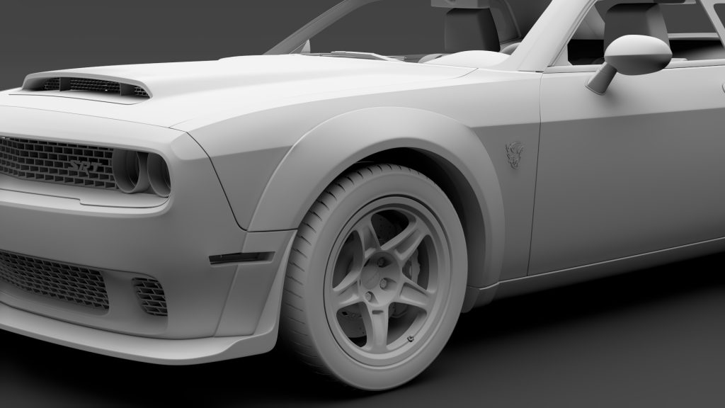 Dodge Challenger SRT Demon 2018 3D Model - FlatPyramid