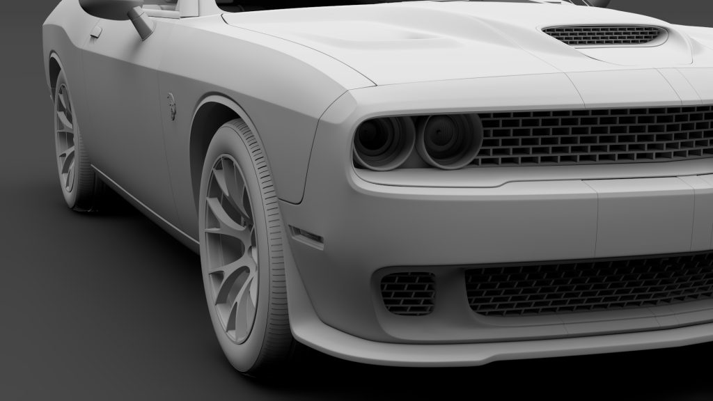 Dodge Challenger SRT Hellcat Go Mangoo 2017 3D Model - FlatPyramid