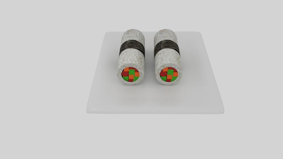 cylinder sushi nori strip 3d model blend 252565