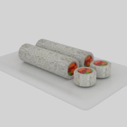 cylinder sushi sliced 3d model blend 252617