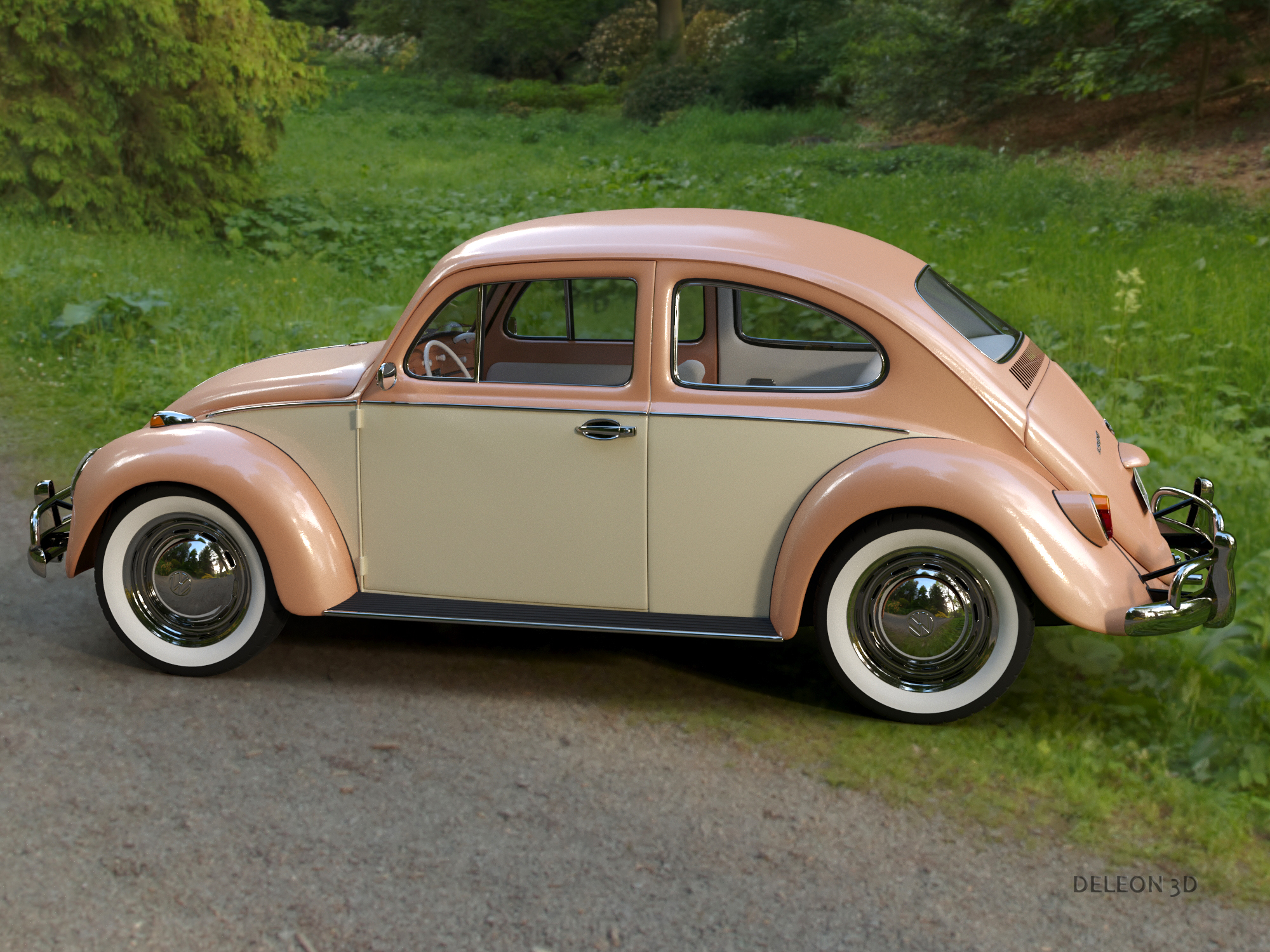 Volkswagen Beetle Fusca 1969 3D Model – Buy Volkswagen ...