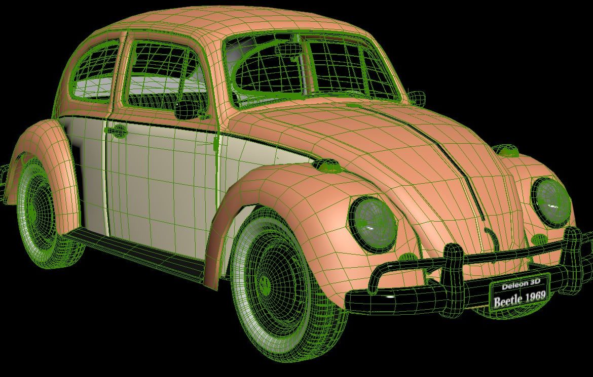 volkswagen beetle fusca 1969 3d model max c4d lxo ma mb  texture obj 263379
