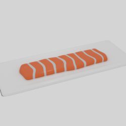 salmon fillet 3d model blend 263506