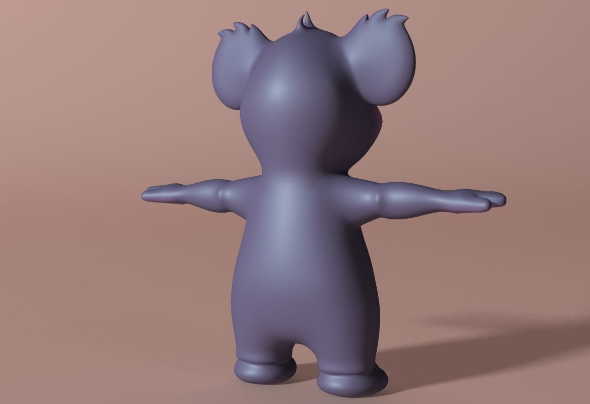 cartoon koala rigged and animated 3d model 3ds max fbx obj stl 263629