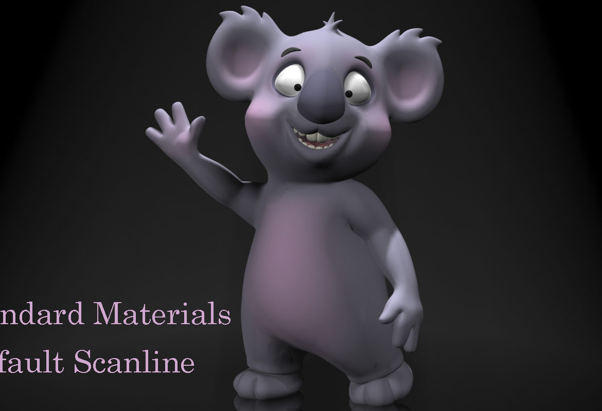 cartoon koala rigged and animated 3d model 3ds max fbx obj stl 263634