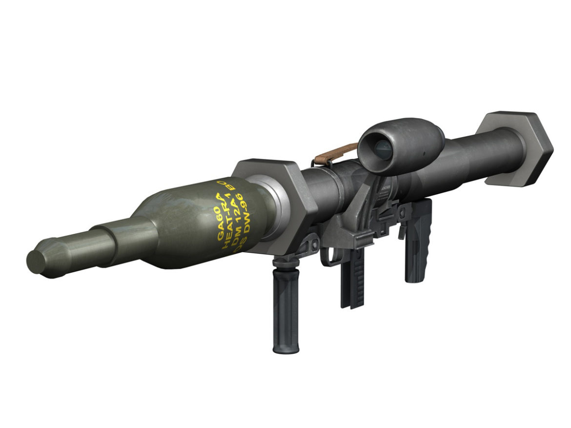 anti-tank rocket launcher panzerfaust 3 3d model 3ds c4d lwo obj 263698